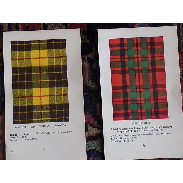 Vintage Mid 20th Century Scottish Tartan Lithographs - Set of 15 For Sale In Cincinnati - Image 6 of 8