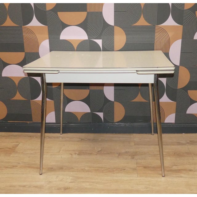 Extendable Kitchen Table in Chrome and Resopal, 1960s For Sale - Image 14 of 14