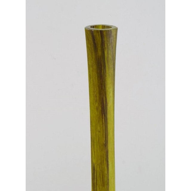 Glass Large Art Nouveau Floor Vase in Green Matte Art Glass from Daum Nancy, France, 1930s For Sale - Image 7 of 9