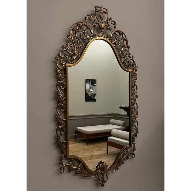 Vintage Italian Gilt Mirror For Sale - Image 5 of 10