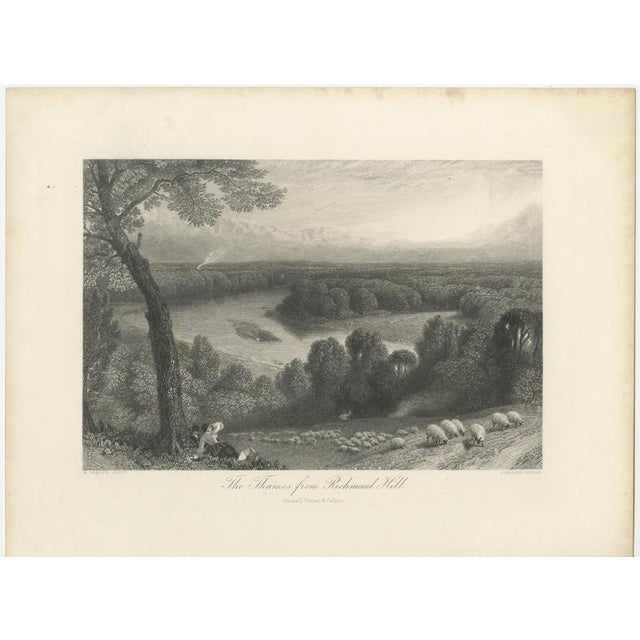 After Myles Birket Foster, the Thames from Richmond Hill, 1876, Engraving For Sale - Image 3 of 9