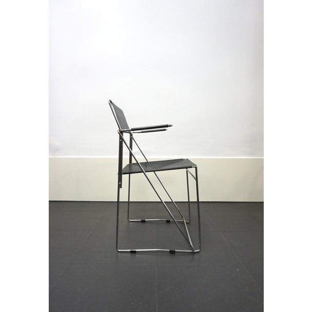 X Line Chairs with Armrests by Niels Jørgen Haugesen, 1970s, Set of 4 For Sale - Image 6 of 10
