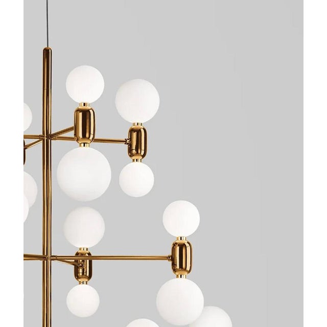 Not Yet Made - Made To Order Aballs Chandelier 12 Golden Suspension Lamp by Jaime Hayon for Parachilna For Sale - Image 5 of 13