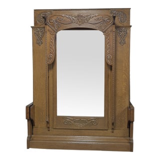Antique Victorian Windsor Full Size Oak Folding Bed For Sale