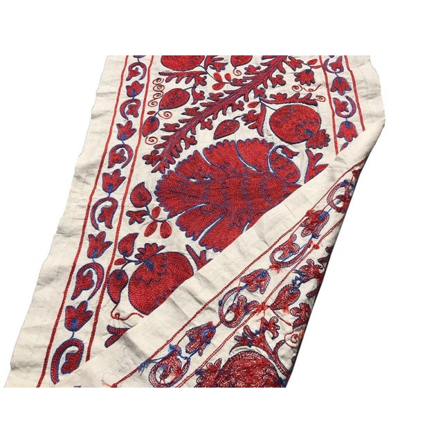 Handmade wall tapestry - suzani table runner vintage suzani fabric. Looks beautiful in any home setting and is a great...