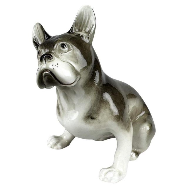 French Bulldog Figurine in Porcelain from Royal Dux, 1960s For Sale - Image 10 of 10