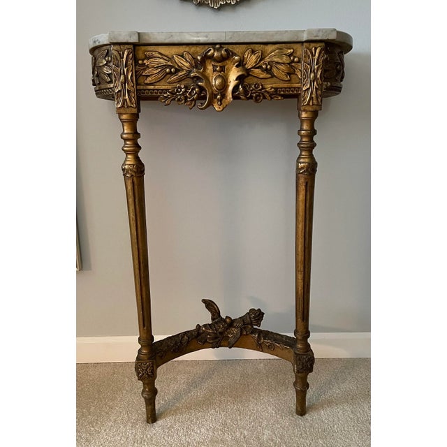 Antique French Louis XVI Giltwood Console Table For Sale - Image 13 of 13
