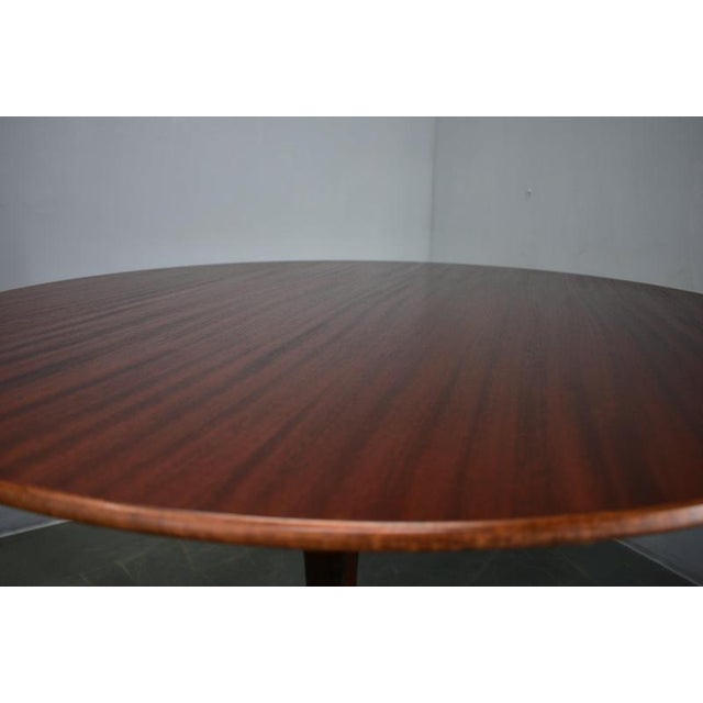 Round Mahogany Table by Drevotvar Jablonne, Czechoslovakia, 1970s For Sale - Image 12 of 18