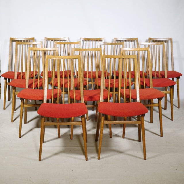 Mid-Century Modern Dining Chairs in Walnut, 1960s, Set of 14 For Sale - Image 4 of 16