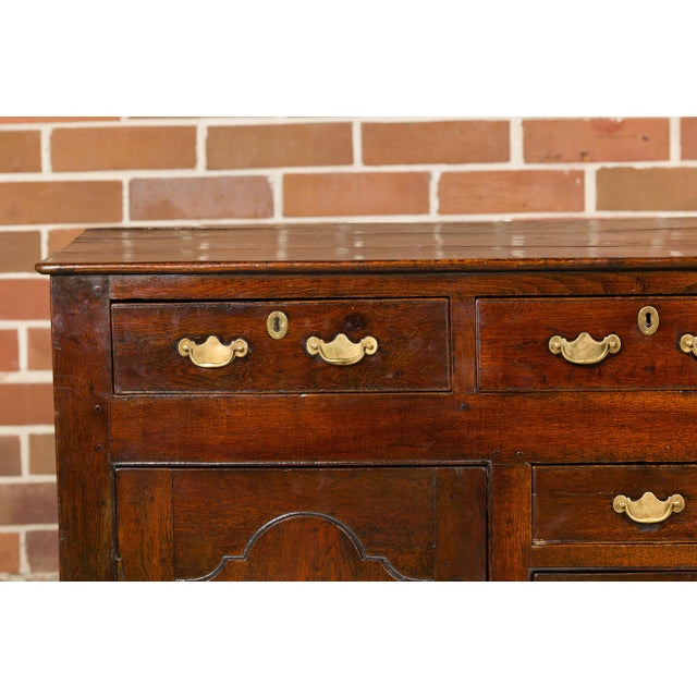 English 19th Century Oak Buffet with Four Drawers and Three Doors For Sale In Atlanta - Image 6 of 12