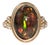 4.5Ct Black Opal Ring With Earth Mined Diamonds Accents: Solid 14k Gold, 15x10mm For Sale