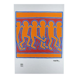 Keith Haring, Figurative Composition, Limited Edition Lithograph, 1990s For Sale