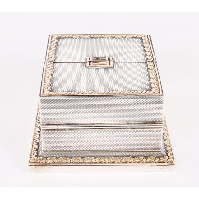 Antique Sterling Silver Playing Card Box Casket from Asprey, 1912 For Sale - Image 9 of 18