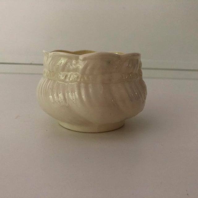 Shabby Chic Vintage Belleek Fine China Sugar Bowl For Sale - Image 3 of 6