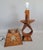 Tramp Art American Folk Art Matchstick Table Lamp With Star Motif For Sale - Image 4 of 9