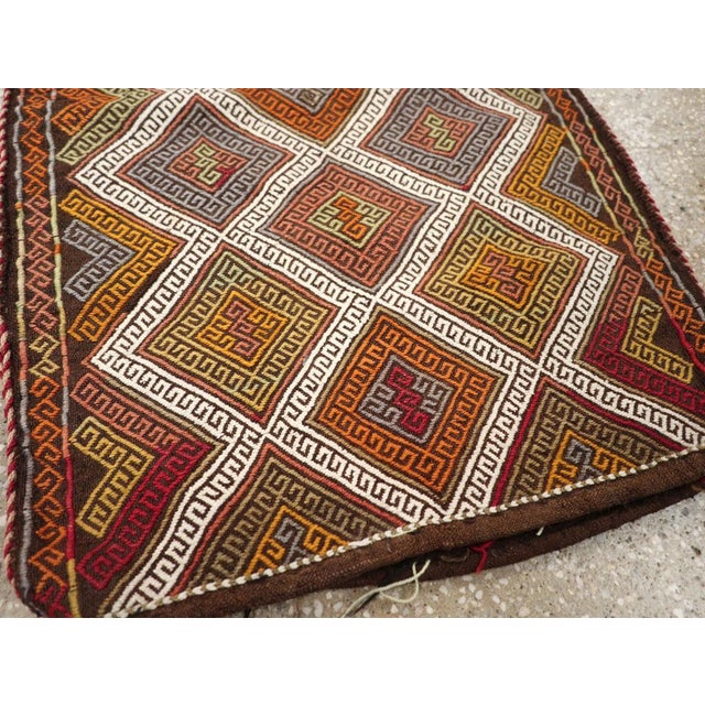 Antique Turkish Flatweave Kilim Pair of Pillowcases For Sale - Image 13 of 16