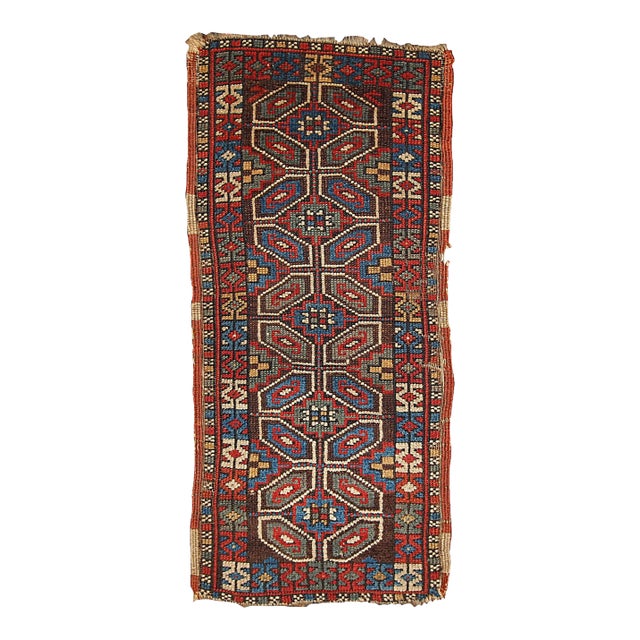 1880s Handmade Antique Turkish Yastik Rug For Sale