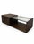 Mid-Century Modern Vintage Art Deco Revival Figured-Wood and Glass Storage Coffee Table For Sale - Image 3 of 12