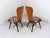Wood Set of Flower Side Chairs, 1950s For Sale - Image 7 of 14