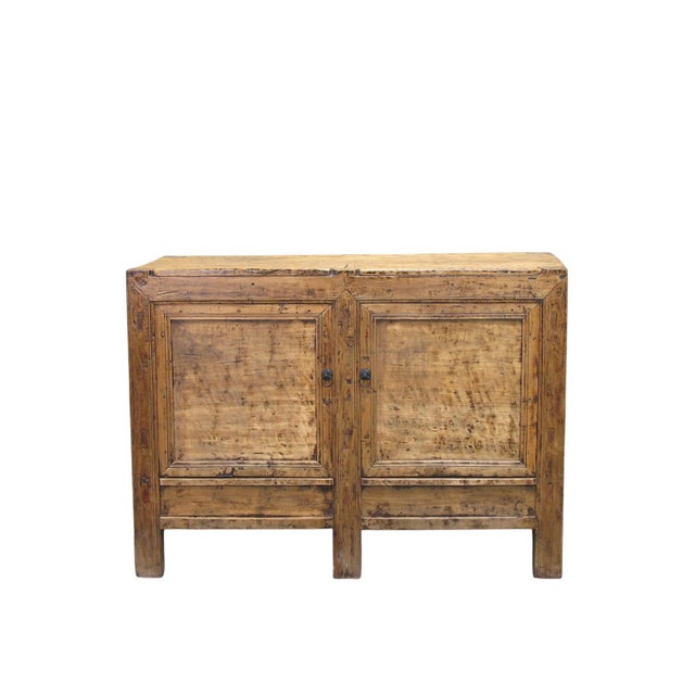 Farmhouse Aged Poplar Double Cabinet For Sale - Image 3 of 14