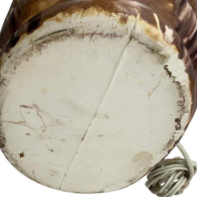 Auburn Vintage 80s Shell Table Lamp Coastal Seashell Brass Base 18" For Sale - Image 8 of 9