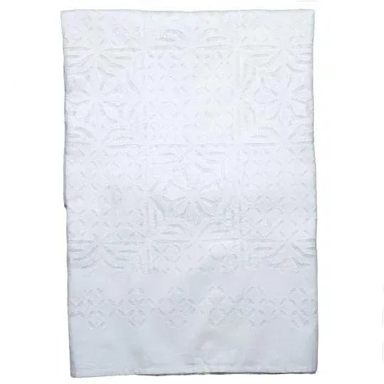 Ester Twin-Xl White Applique Bedspread For Sale - Image 4 of 4