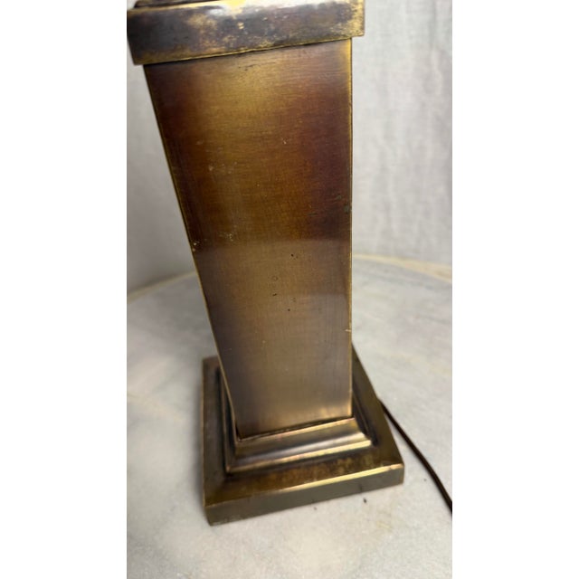 1960s Mid-Century Modern French Style Patinated Brass Double Horse Table Lamp For Sale - Image 11 of 11