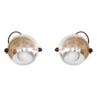 Space Age Chromed Alta Lite Wall Sconces from Targetti Sankey, 1970s, Set of 2 For Sale