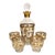 Mid-Century Modern Culver Chantilly Decanter Set With Four Footed Glasses For Sale