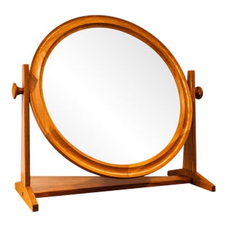 Vintage Danish Teak Vanity Mirror by Pedersen & Hansen For Sale