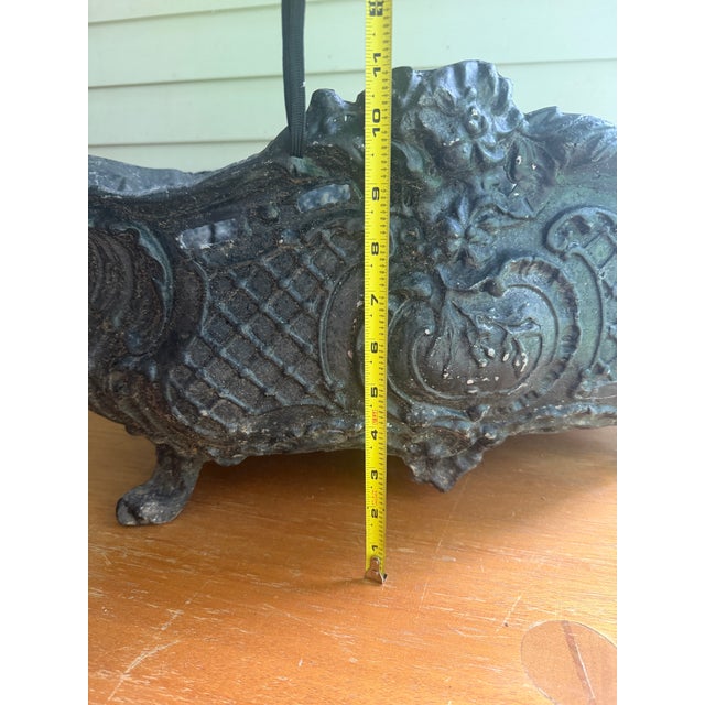 19th Century French Victorian Era Cast Iron Footed Jardinere Planter For Sale - Image 4 of 5