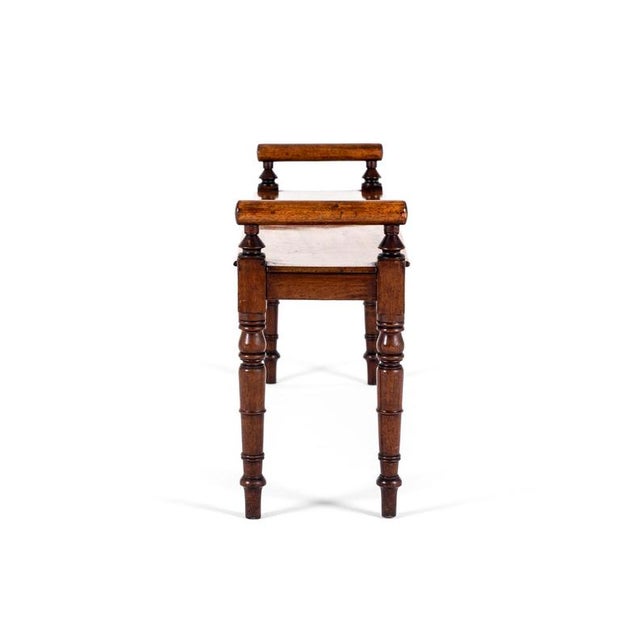 English Mahogany Hall Bench For Sale - Image 4 of 12