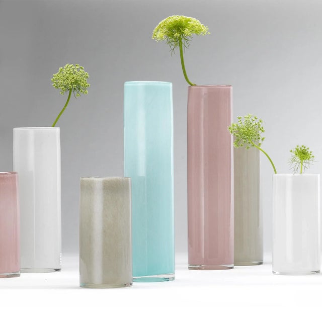 Jamie Young Gwendolyn Hand Blown Vases in Grey - Set of 3 For Sale - Image 12 of 12