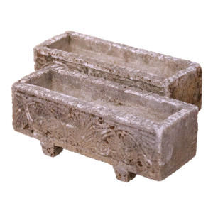 Pair of Early 20th C. French Neoclassical Stone Garden Planters