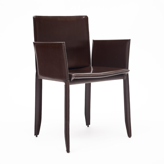 Italian Period Mid-Century Poltrona Frau Armchairs For Sale In Austin - Image 6 of 9