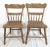 19th Century Pair of Painted Rustic Primitive Farmhouse Side Chairs For Sale - Image 4 of 10