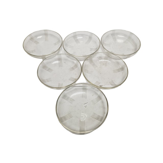 Vintage Art Deco Teller Pads for Desserts, 1930s, Set of 6 For Sale - Image 6 of 11
