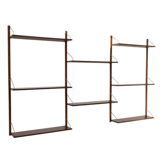 Danish Walnut Shelving System Royal by Poul Cadovius for Cado, 1950s For Sale