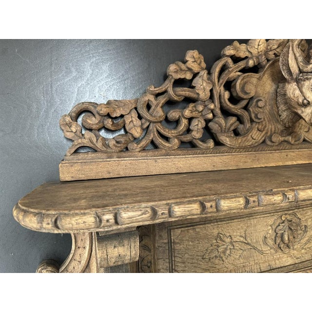 French Carved Oak Hunting Sideboard, 1860 For Sale - Image 16 of 18