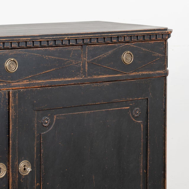 Late 19th Century Swedish Black Gustavian Sideboard Buffet For Sale - Image 9 of 13