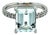 Natural Aquamarine Diamond Ring 14k W Gold 3.18 TCW Certified For Sale