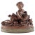 Cherub with Water Jug Terracotta Sculpture on Verdigris Marble Base For Sale