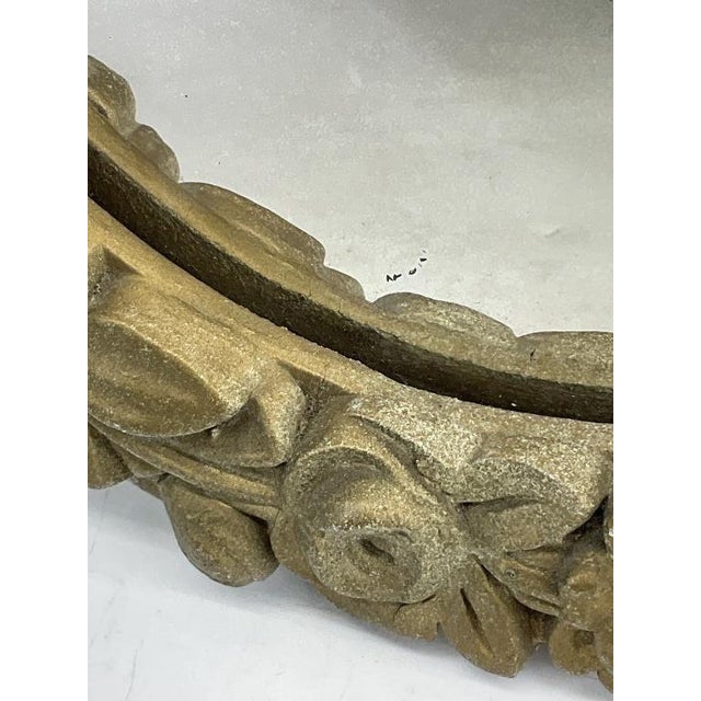 Gold Antique Gilt Wall Mirror, Rococo Bow Crest, Ornate Gold Frame For Sale - Image 8 of 8