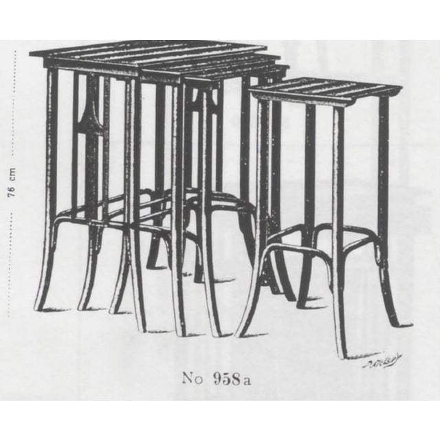 Antique Secessionist Austrian Bentwood Nesting Tables by J&J Kohn, 1900s, Set of 4 For Sale - Image 16 of 18
