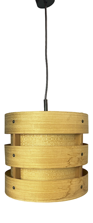 Pine Wood Straps Pendant Lamp by Zicoli Limbach, 1960s