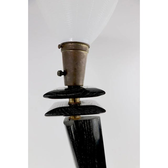 Mid-Century Modern Cerused Table Lamp After Heifetz For Sale - Image 3 of 13