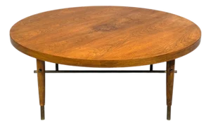 Paul McCobb Attr., Coffee Table, Walnut, Brass, Usa, 1950s