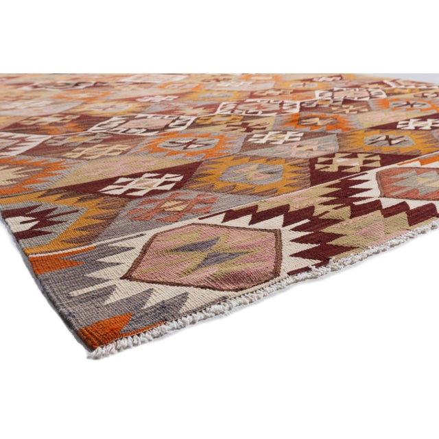 Turkish Vintage Circa 1940 Turkish Kilim 5ft 4in X 9ft 4in For Sale - Image 3 of 15