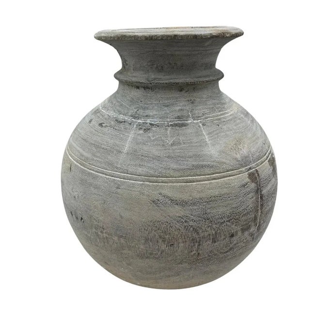 These vintage wood pots from India are truly special and when one considers they were carved from a single piece of wood...