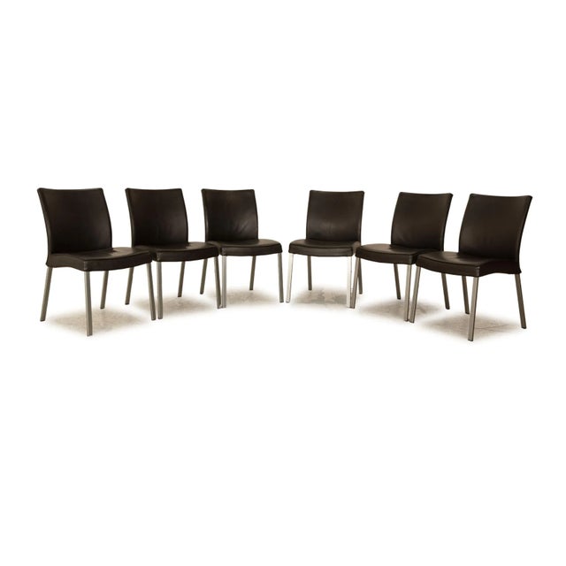 Leather Chairs from Wittmann, Set of 6 For Sale - Image 11 of 11
